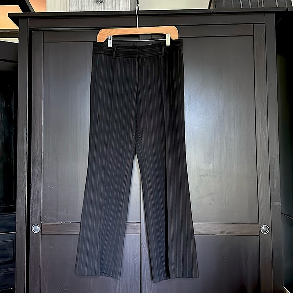 J Crew Black Wool Pinstripe Women’s Trousers - Picture 1 of 5